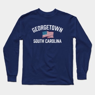 Georgetown South Carolina SC USA Flag Patriotic Long Sleeve T-Shirt